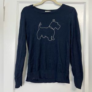 Loft XS dog silhouette sweater